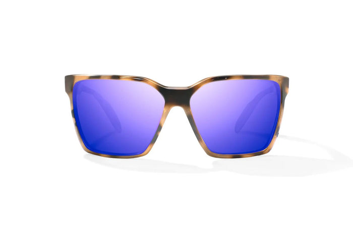 Beige Tortoise Gloss / Violet Mirror / Glass Lenses