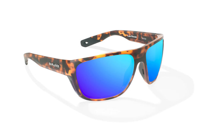 Brown Tortoise Matte / Blue Mirror / Glass Lenses