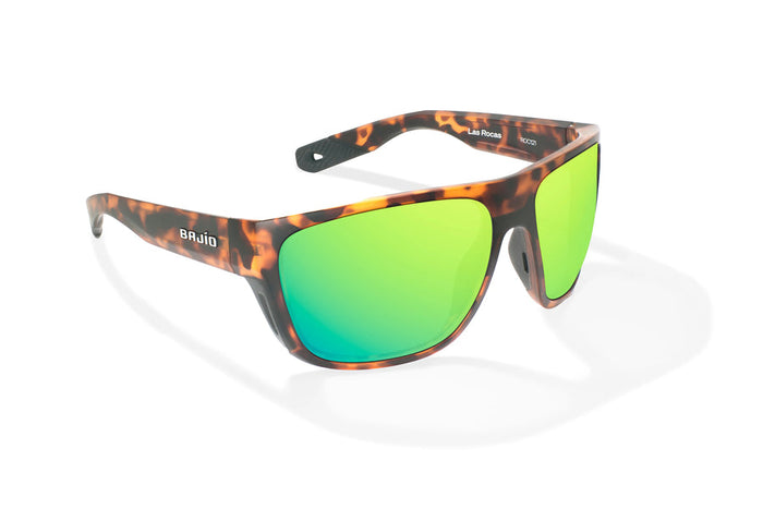 Brown Tortoise Matte / Green Mirror / Glass Lenses