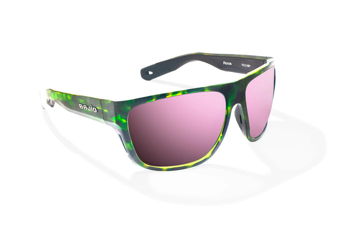 Green Tortoise Matte / Rose MIrror / Glass Lenses