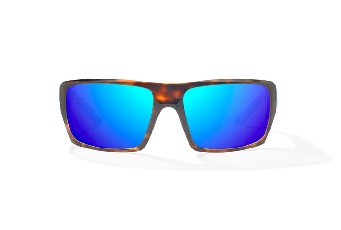 Brown Tortoise Gloss / Blue Mirror / Glass Lenses
