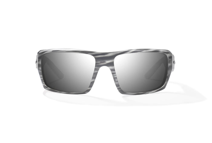 Gray Stripe Matte / Silver Mirror / Glass Lenses