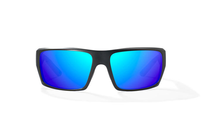 Black Matte / Blue Mirror / Glass Lenses