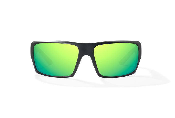 Black Matte / Green Mirror / Glass Lenses