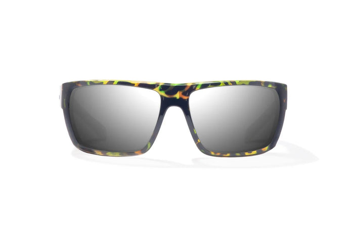 Green Rock Gloss / Silver Mirror / Glass Lenses