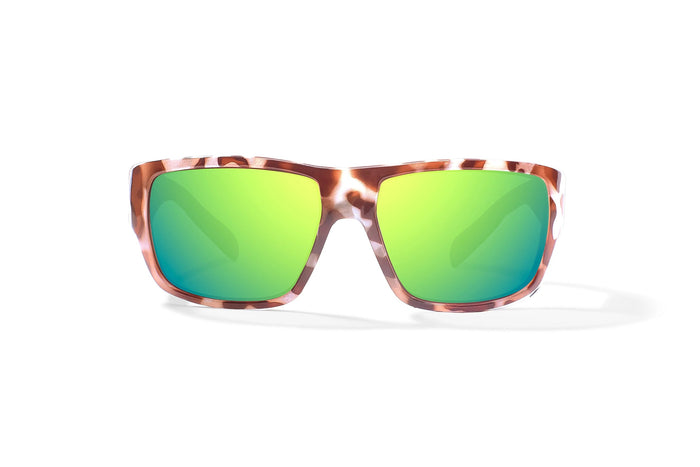 Lavender Tortoise Gloss / Green Mirror / Glass Lenses