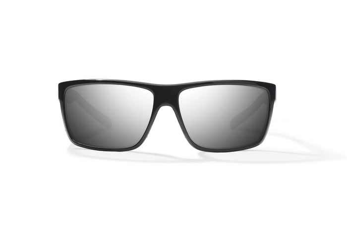 Black Gloss / Silver Mirror / Glass Lenses
