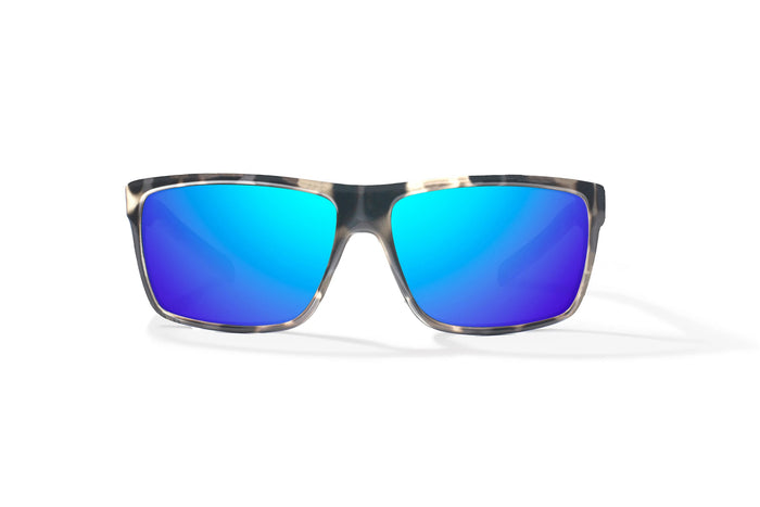 Ivory Tortoise Gloss / Blue Mirror / Glass Lenses