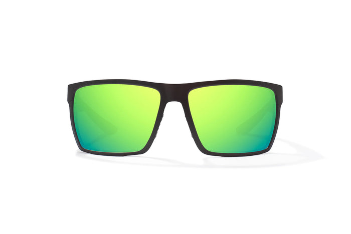 Black Matte / Green Mirror / Glass Lenses