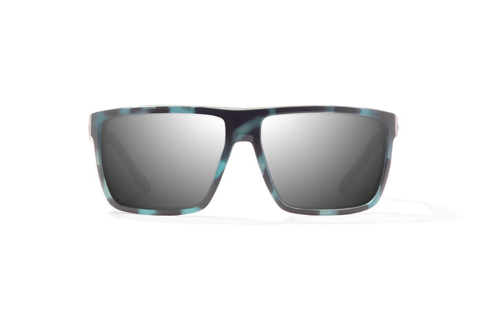 Blue Water Matte / Silver Mirror / Glass Lenses