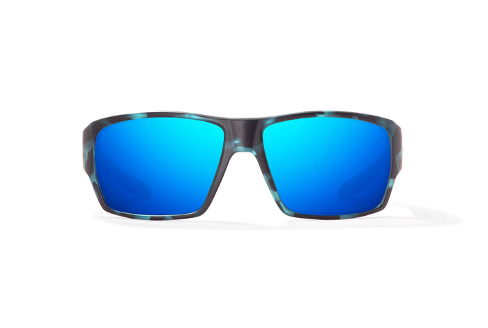 Blue Tortoise Matte / Blue Mirror / Glass Lenses
