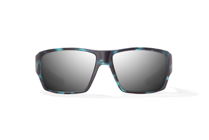 Blue Tortoise Matte / Silver Mirror / Glass Lenses