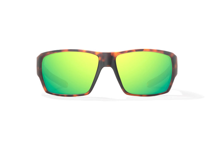 Brown Tortoise Matte / Green Mirror / Glass Lenses