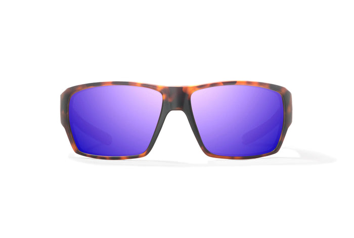 Brown Tortoise Matte / Violet Mirror / Glass Lenses