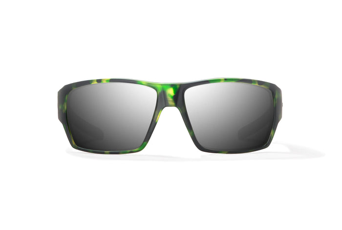 Green Tortoise Matte / Silver Mirror / Glass Lenses