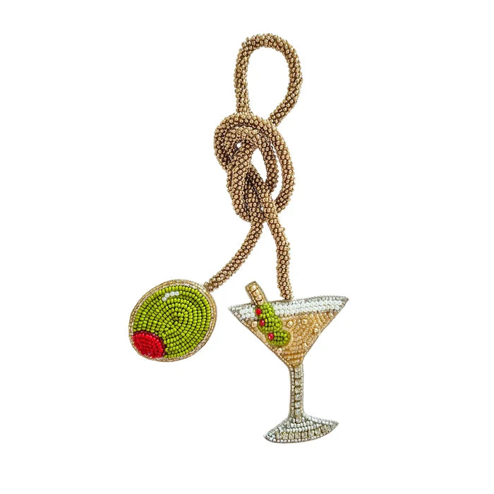 Beaded Bag Charm - Dirty Martini