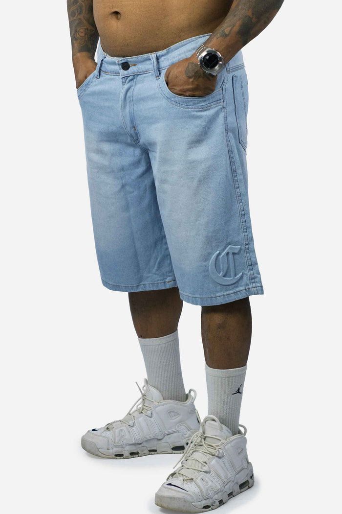 Bermuda Jeans Compton logo Relevo 3D - COMPTON