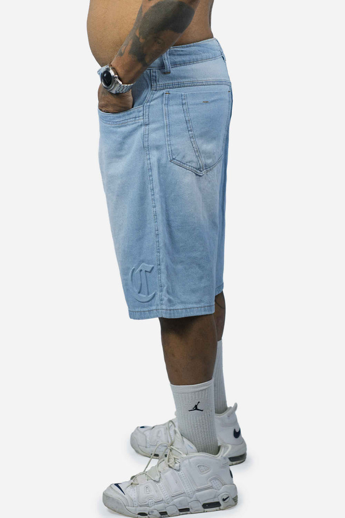 Bermuda Jeans Compton logo Relevo 3D - COMPTON