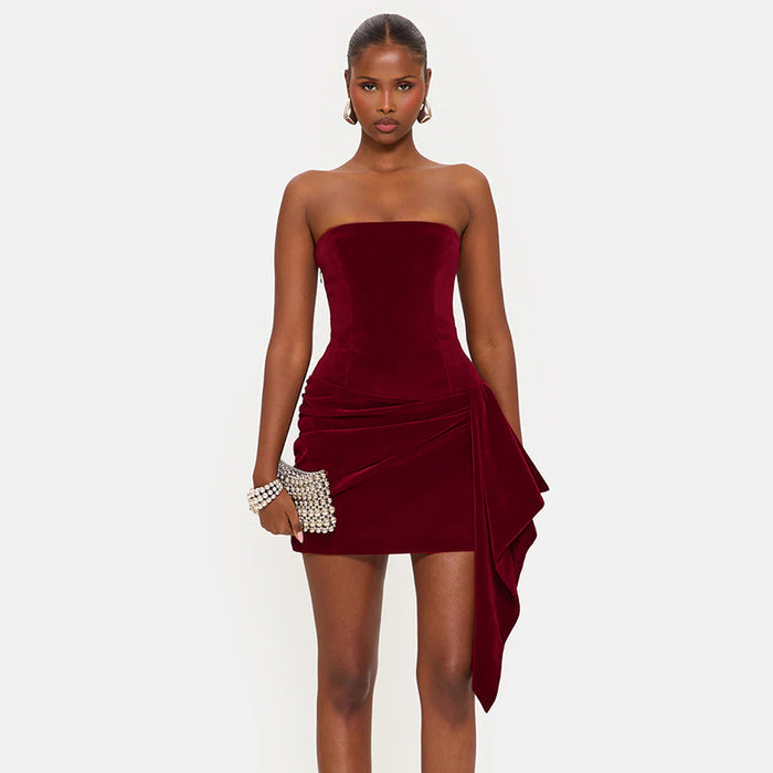 Berry Mini Dress - Burgundy