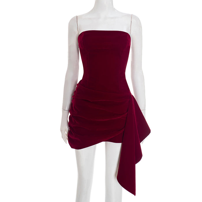 Berry Mini Dress - Burgundy