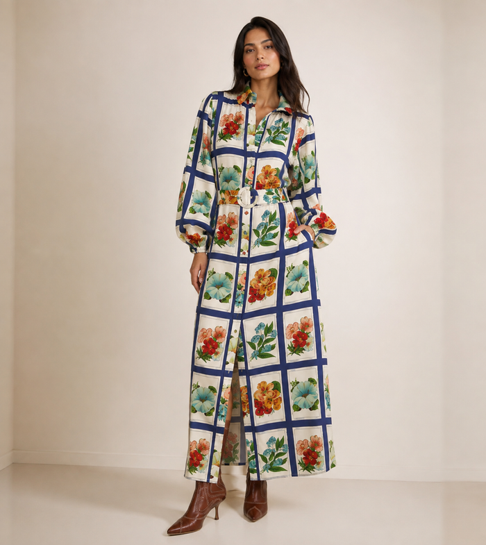 Beryl Maxi Dress - Blue