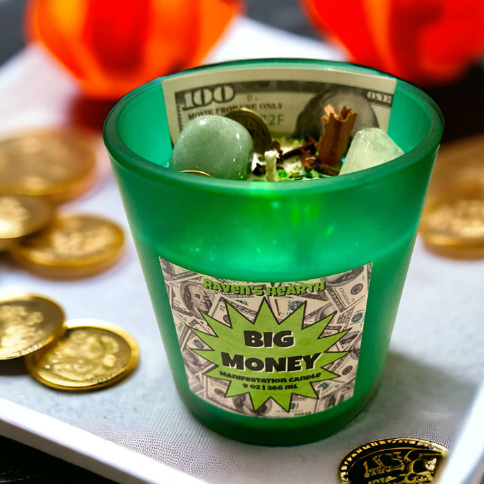 Big Money Candle | Prosperity | Real Money Scent | Vegan