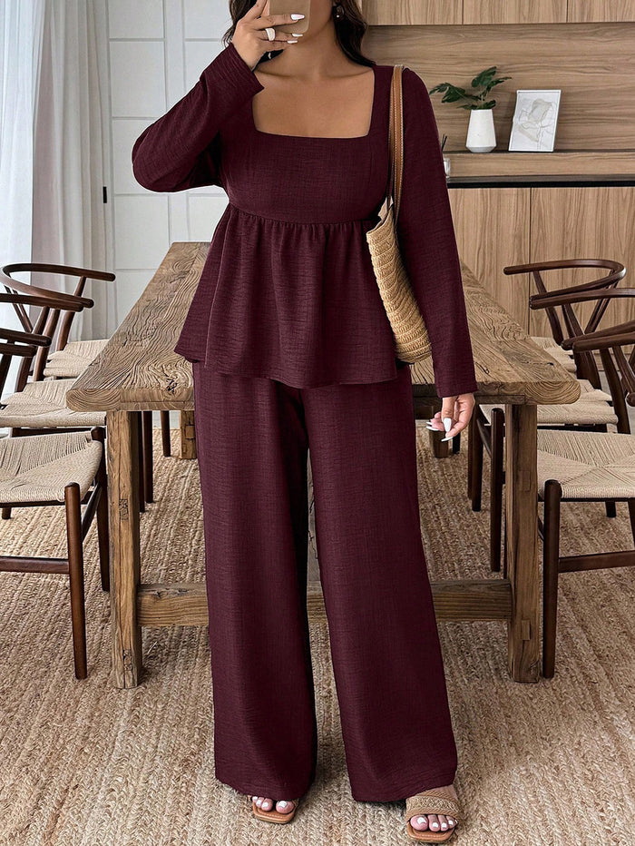 Bisco Co ord Set - Maroon