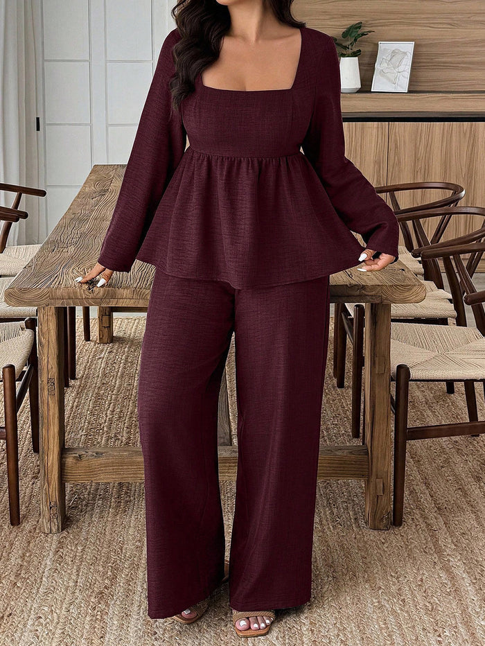 Bisco Co ord Set - Maroon