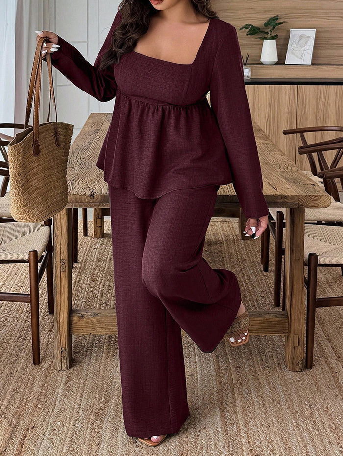 Bisco Co ord Set - Maroon