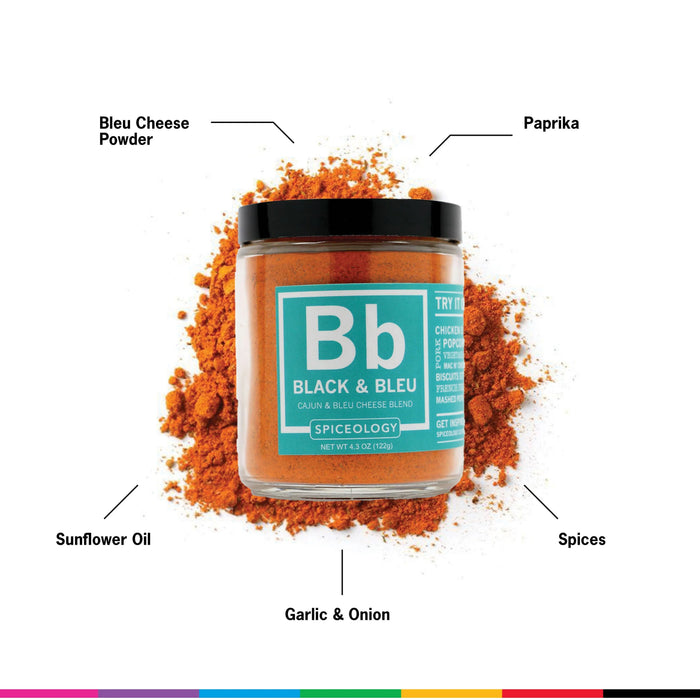 Black & Bleu | Cajun Bleu Cheese Rub Spiceology Indigo Pool Patio BBQ