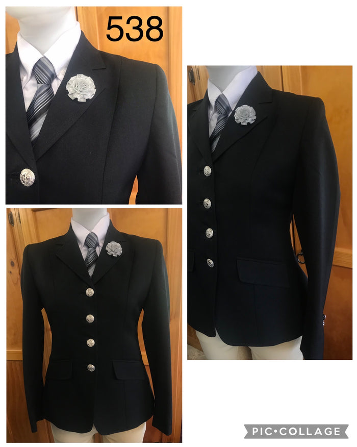 Black Open/ Dressage Jacket Adults (538)