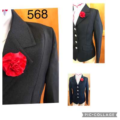 Black Open/ Dressage Jacket Childs (568)