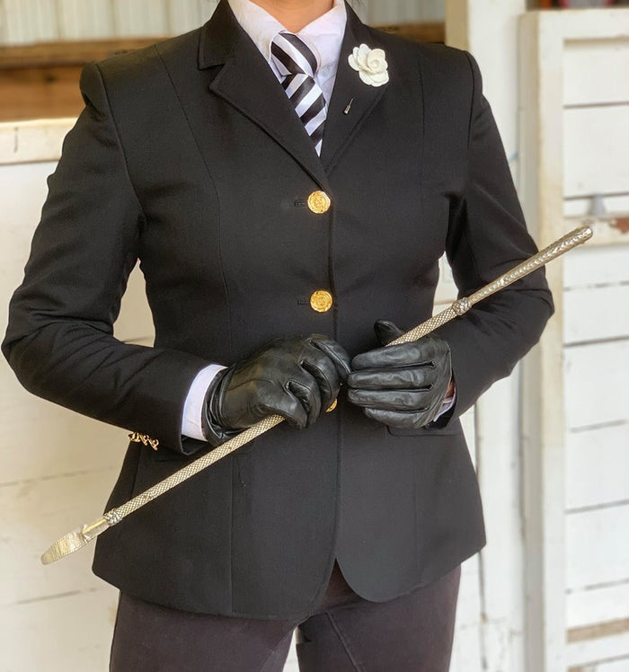 Black Plain Open or Dressage Jacket (Adults) (031)