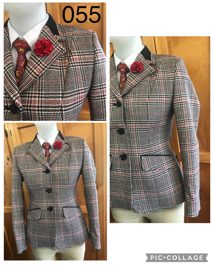 Black, Red & White STUNNING Show Hunter Jacket Adults (055)