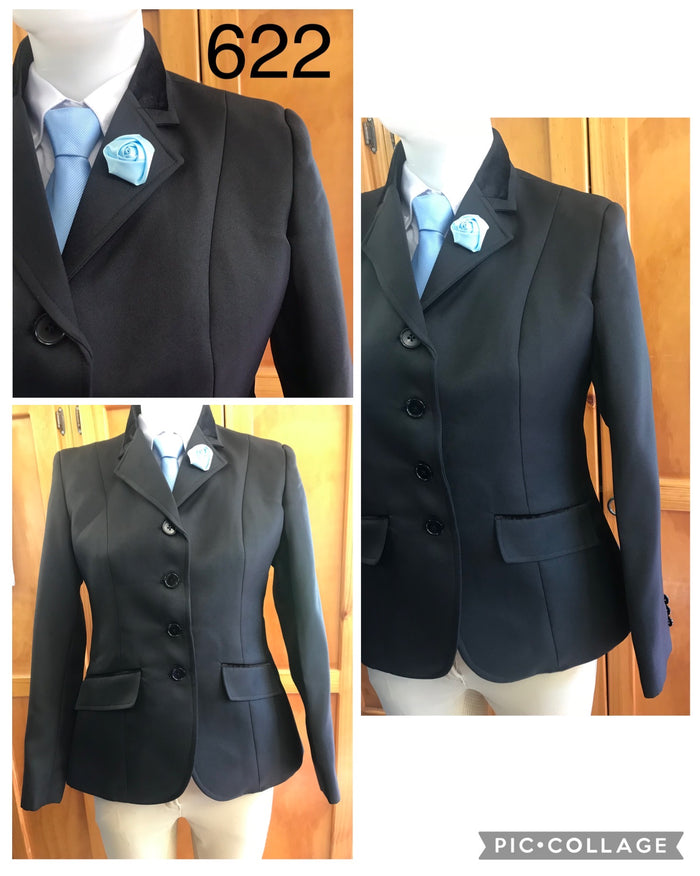 Black Slight Shine Open Adults Jacket (622)