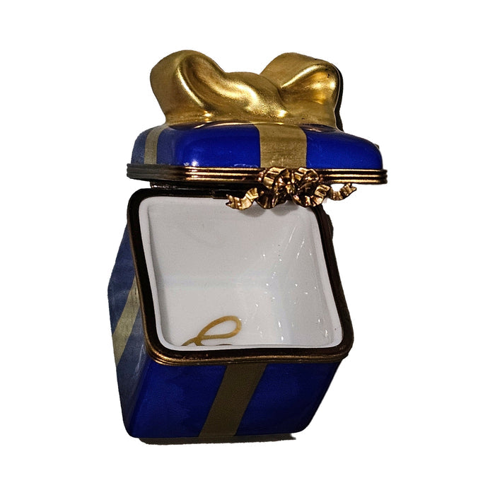 Elegant Blue Gift Box Decor Porcelain Limoges special birthday baby French Trinket Box