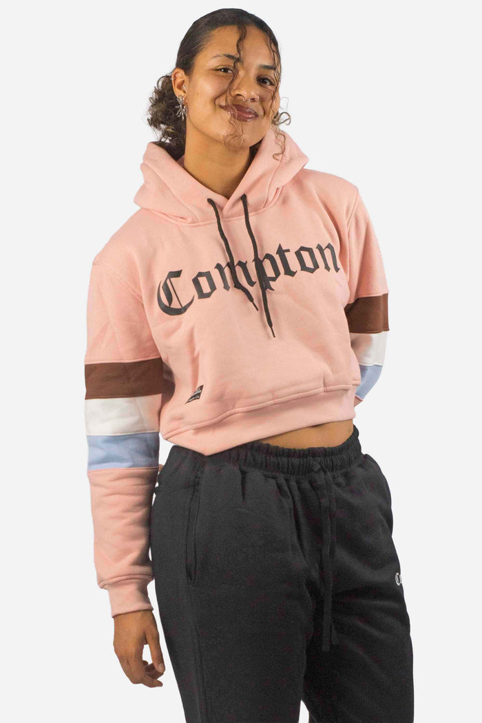 Blusa Moletom Compton Cropped Rosa - COMPTON