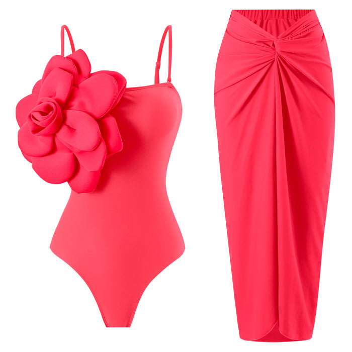 Blush Drift Swimsuit Set - Rose Red