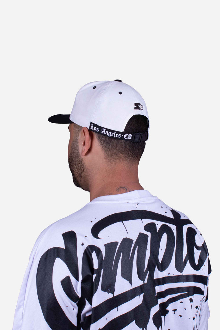 Boné Aba Curva Collab Starter X Compton Click Ninety9 Off White - COMPTON