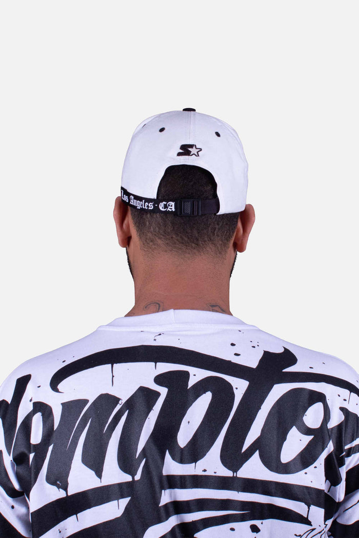 Boné Aba Curva Collab Starter X Compton Click Ninety9 Off White - COMPTON