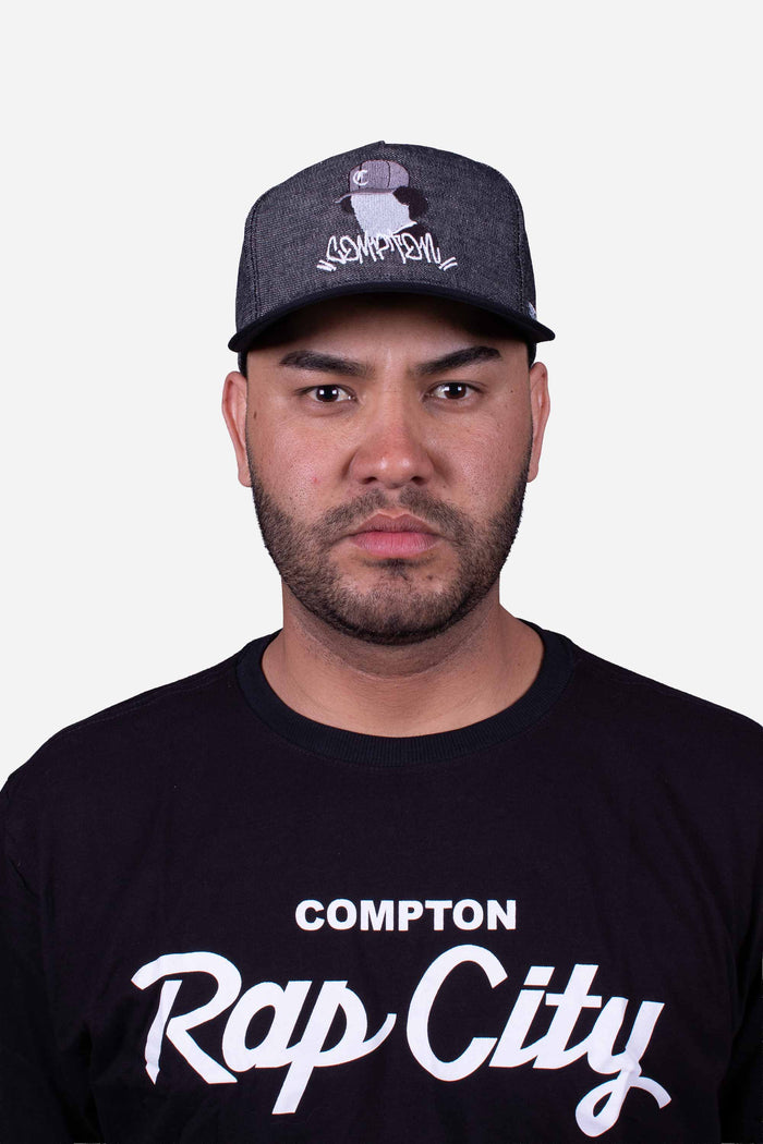 Boné Aba Curva Collab Starter X Compton Eazy-E Face Cinza - COMPTON
