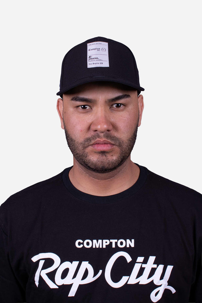 Boné Aba Curva Collab Starter X Compton Fechado FlexFit Preto - COMPTON