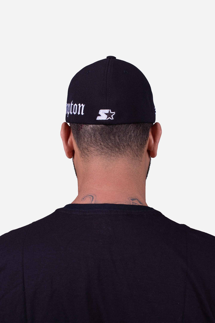 Boné Aba Curva Collab Starter X Compton Fechado FlexFit Preto - COMPTON