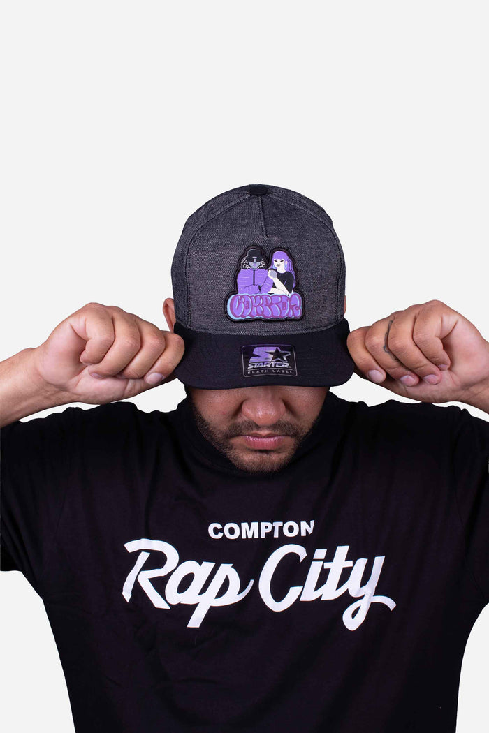 Boné Aba Curva Collab Starter X Compton X Pinkill Cinza - COMPTON