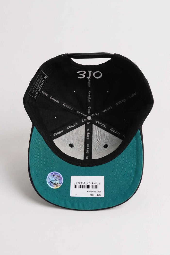 Boné Aba Curva Snapback Compton Clássico - Preto