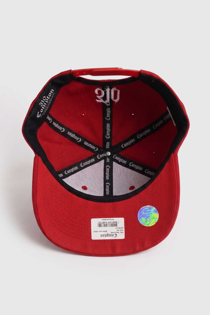 Boné Aba Curva Snapback Compton Clássico - Vermelho