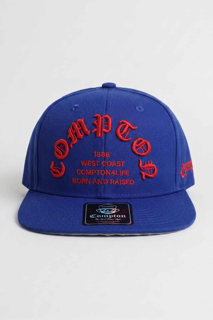 Boné Aba Reta Snapback Compton Born And Raised - Azul