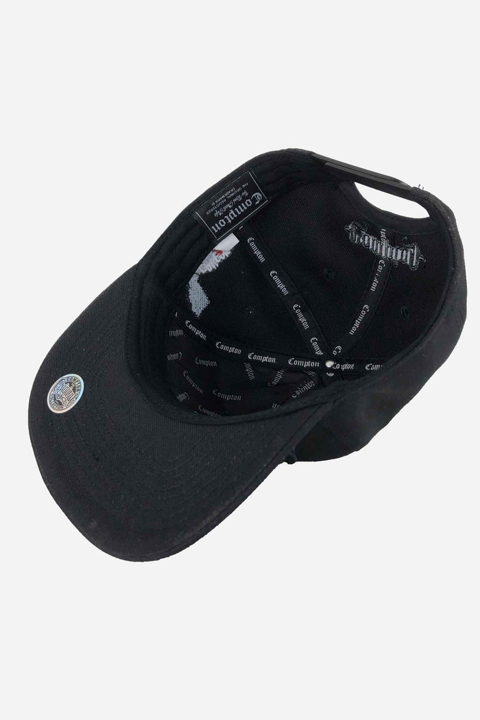 Boné Compton Aba Reta Snapback Cali All Black - COMPTON
