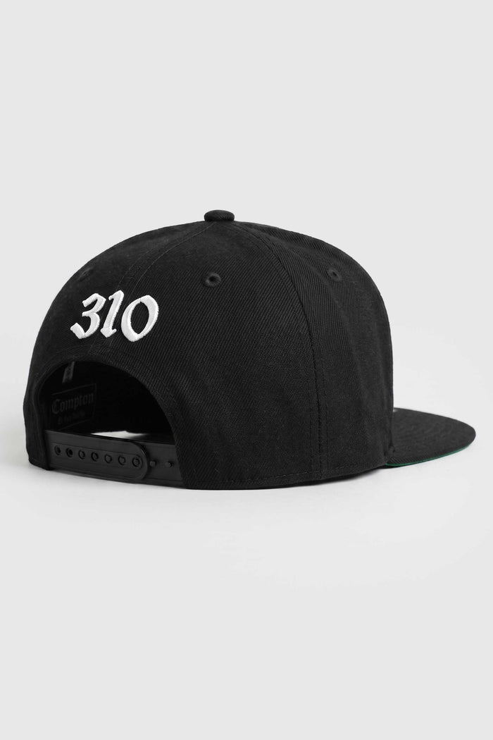 Boné Aba Reta Snapback Compton Clássico - Preto