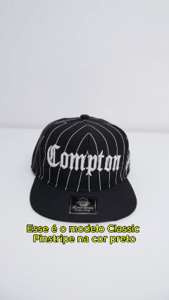 Boné Compton Aba Reta Classic Pinstripe Preto - COMPTON